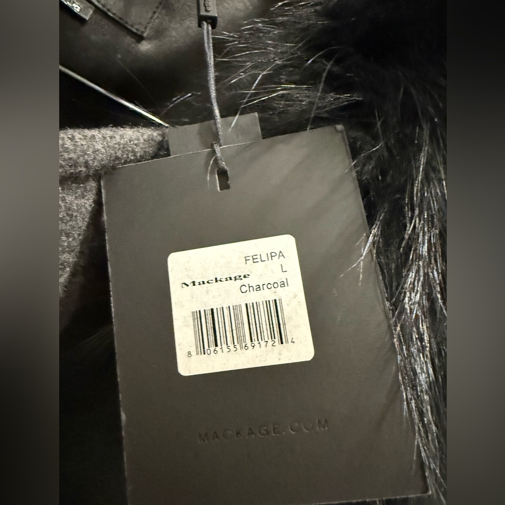 MACKAGE WOOL and CASHMERE coat with removable real fur colour - Picture 3 of 7